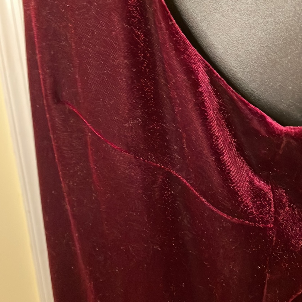 Gianni Bini Burgundy Thick Velvet Lined Racerback Camisole for Holidays XL - Picture 5 of 6